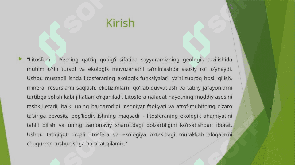Litosferaning ekologik funksiyasi 3