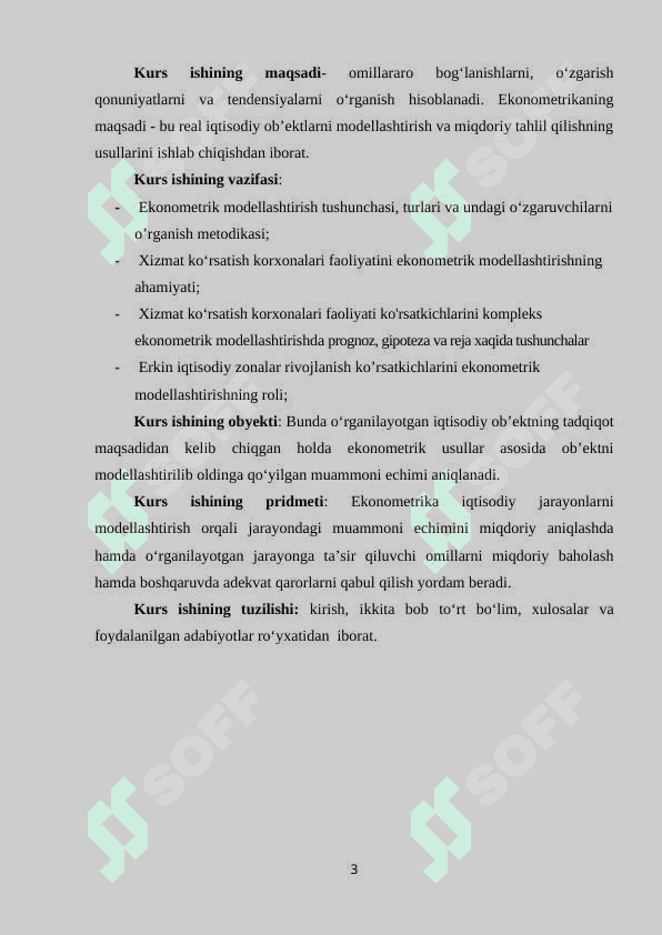 XIZMAT KOʻRSATISH KORXONALARI FAOLIYATI KOʻRSATKICHLARINI EKONOMETRIK MODELLASHTIRISH 3