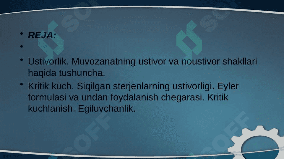 Siqilgan sterjenlar ustivorligi 2