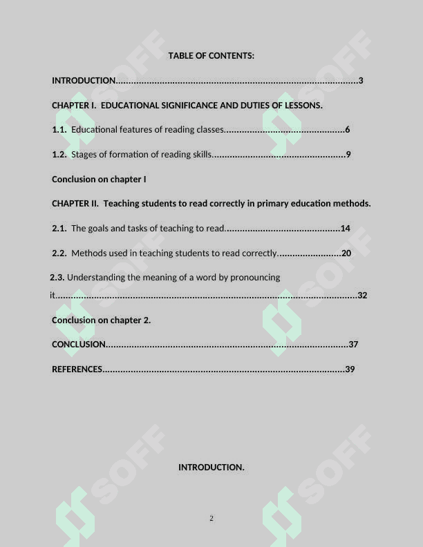 EDUCATIONAL SIGNIFICANCE AND DUTIES OF LESSONS 2