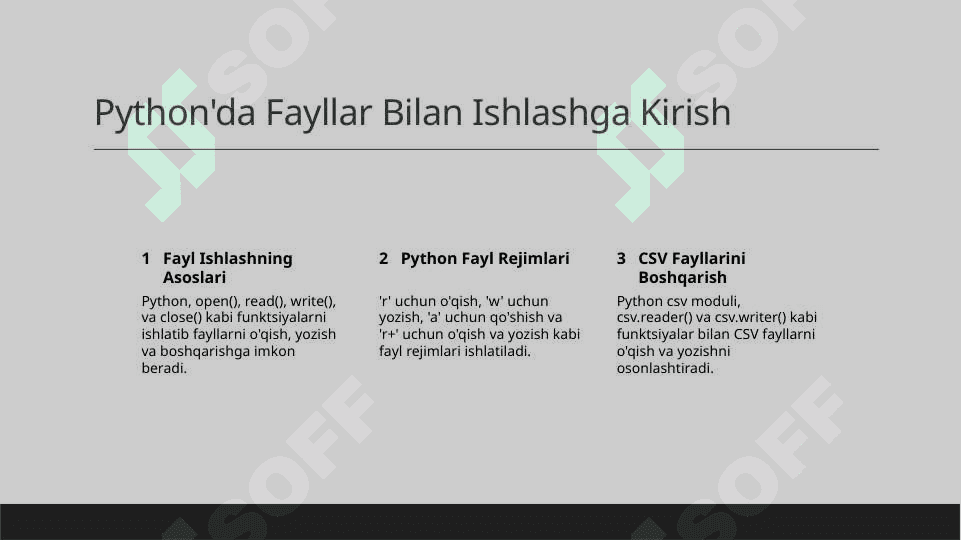 Pythonda fayllar va istisnolar bilan ishlash 2