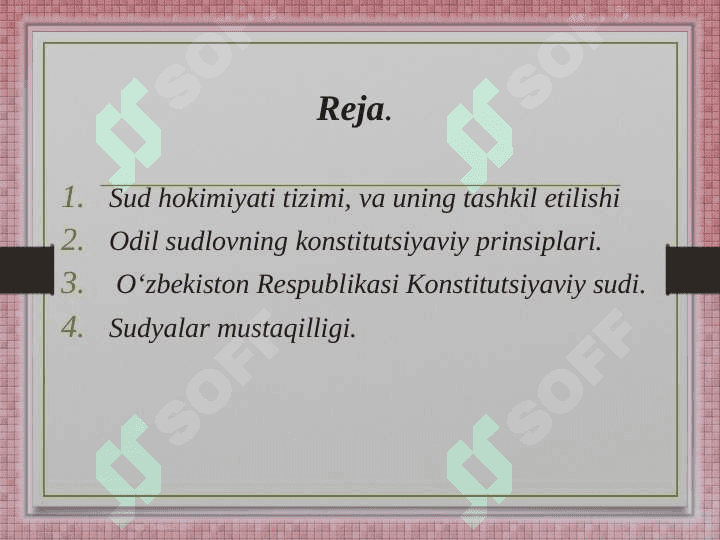 Sud hokimiyati. 2