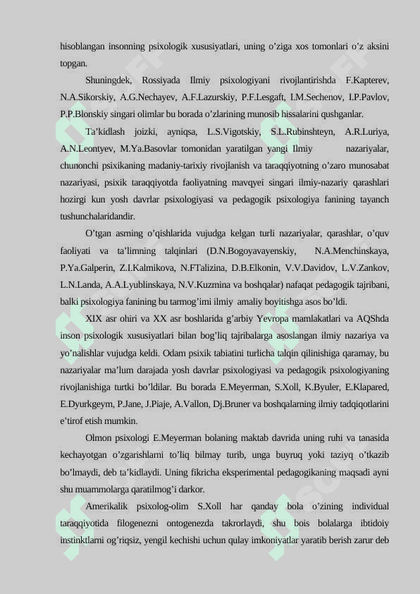 KASBIY  FAOLIYATGA  INDIVIDUAL  YONDASHISHNING PSIXOLOGIK  JIHATLARI   Psixik taraqqiyot qonuniyatlarining  kasbiy  faoliyat  samaradaorligi omili  sifatida 7
