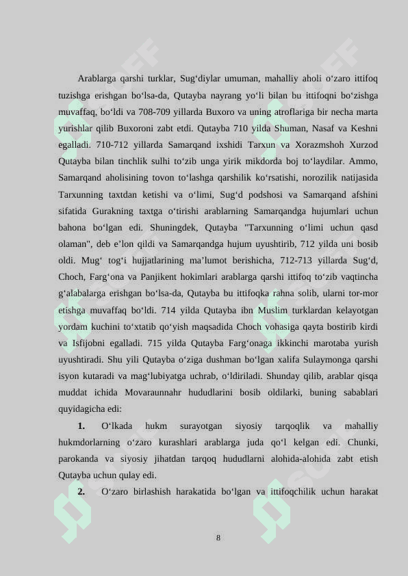 ARAB XALIFALIGI DAVRIDA MOVAROUNNAHR 8
