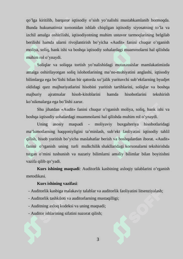 Auditorlik kasbining axloqiy talablari 3