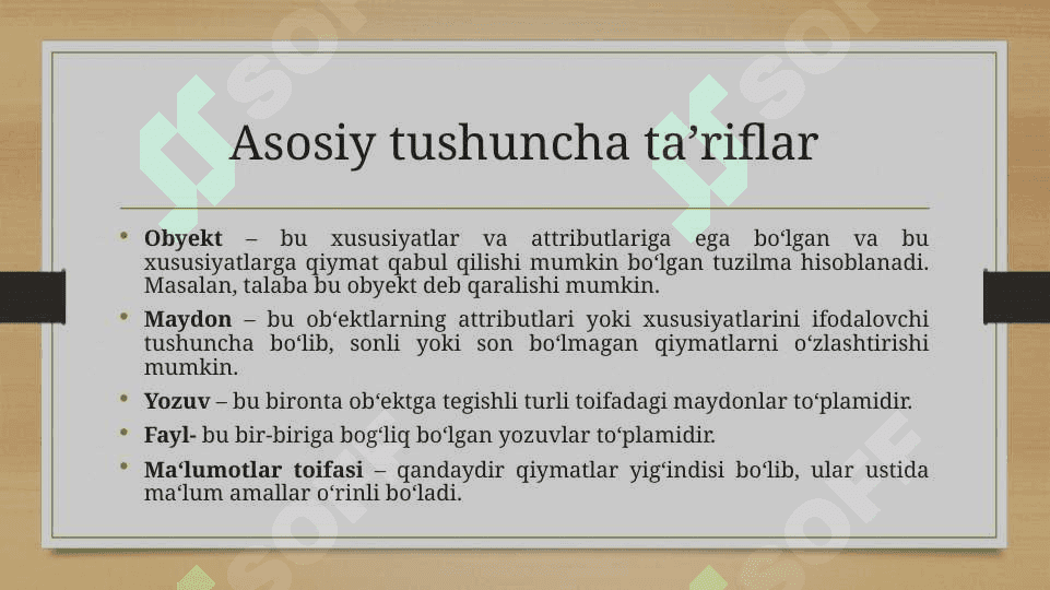 Ma’lumotlar turlari va algoritmlar 5