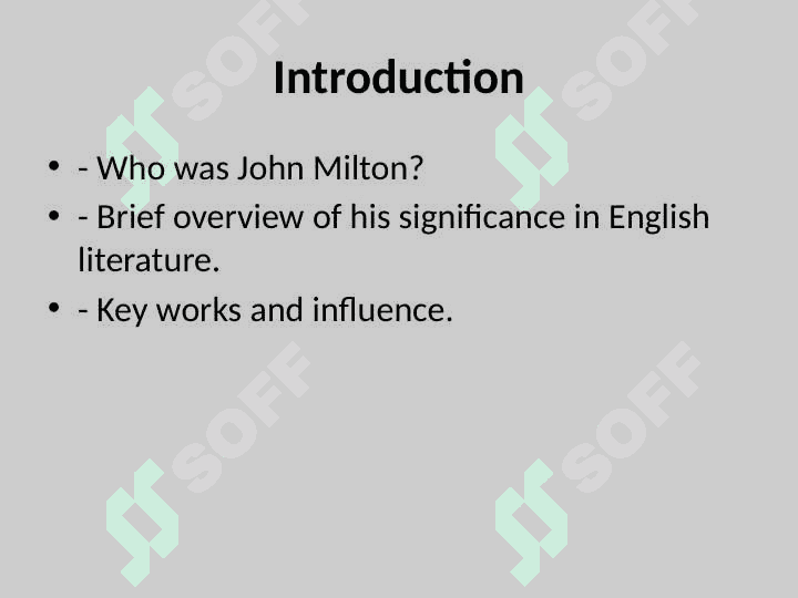 John Milton's Literary Creativity 2