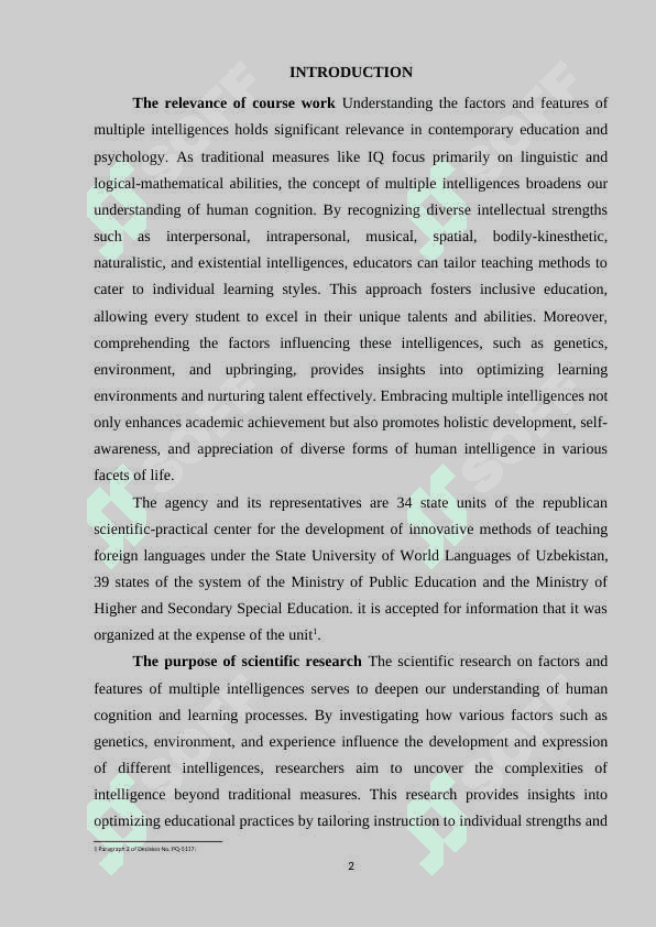Factors and Feature of multiple intelligences 2