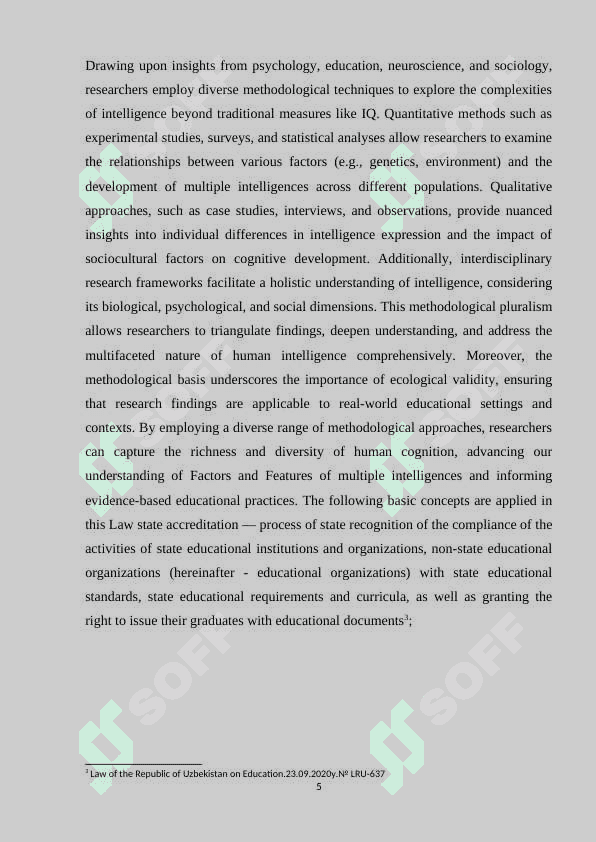 Factors and Feature of multiple intelligences 5