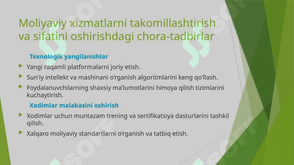 Moliyaviy xizmatlarni takomillashtirish va sifatini oshirish 4