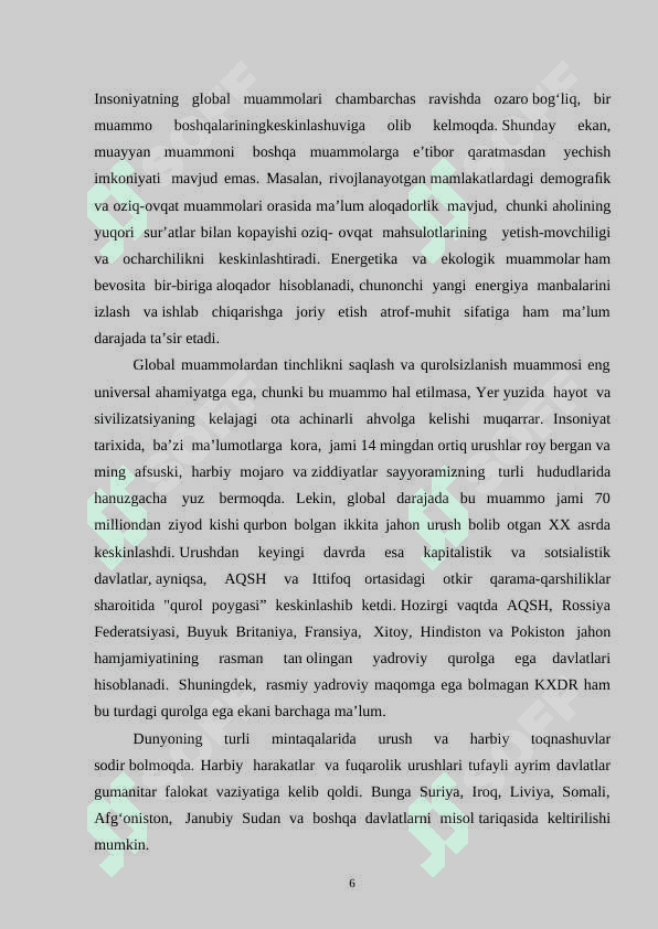 Global muammolar 6