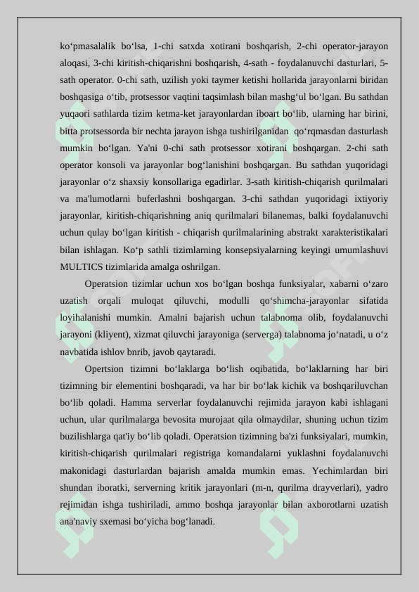 Zamonaviy tarmoq operatsion tizimlari va ularni taxlil qilish 4