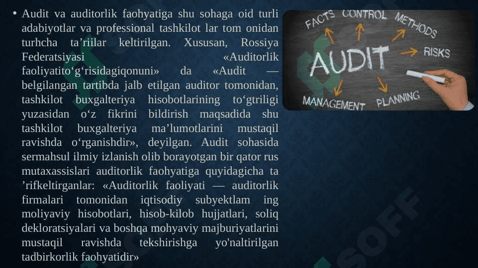 AUDIT VA MOLIYAVIY NAZORAT 2