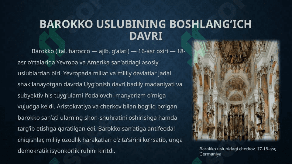 Barokko uslubi 3