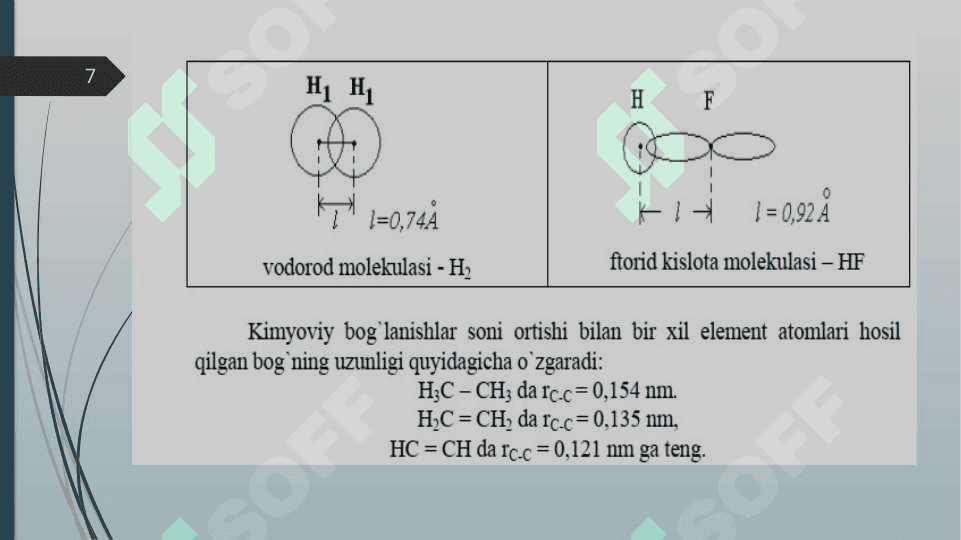 Kimyoviy bog'lanishlar va molekula tuzilishi 7