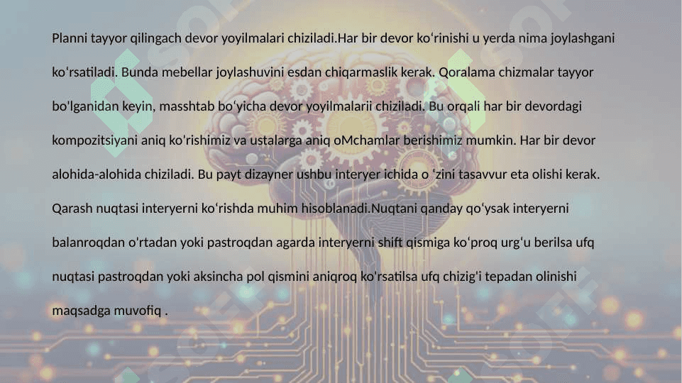 Xonalarni interyeri va jihozlari. 4
