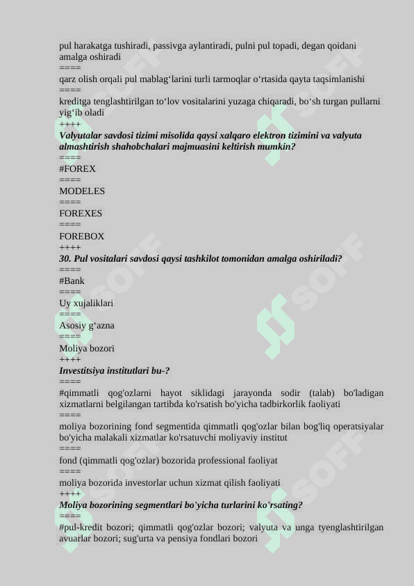 Moliya fani test 1