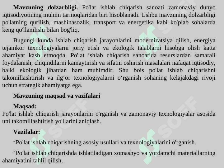 Po`lat ishlab chiqarish 4
