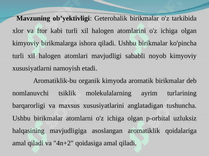 Geterohalqali birikmalar 6