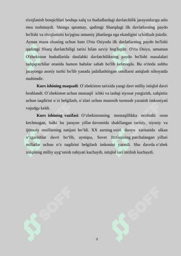MUSTAQIL O'ZBEKISTON DAVLATINING RIVOJLANISHI 3