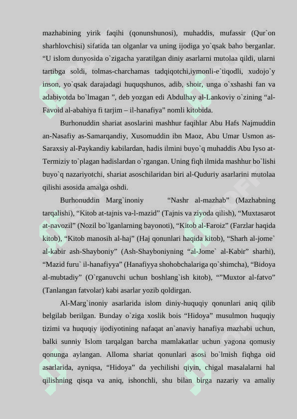 Markaziy osiyoda xanafiya mazhabi. 3