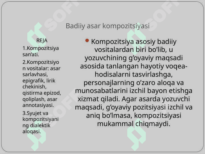 BADIIY ASAR KOMPAZITSIYASI 2