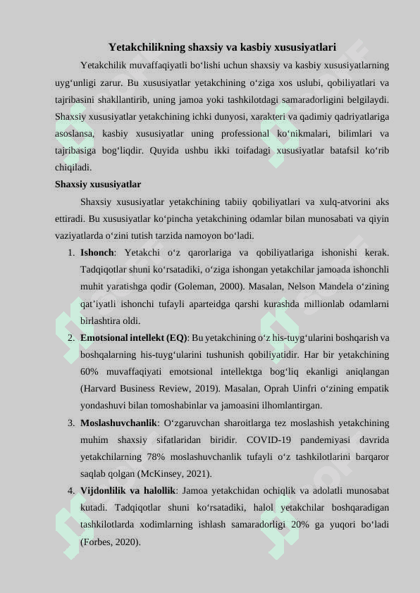 Yetakchilik va qaror qabul qilish 6