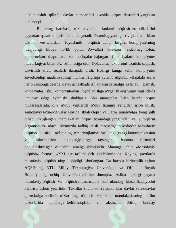 Psixologiya fanlarini o’qitishda masofaviy ta’limdan foydalanish 8