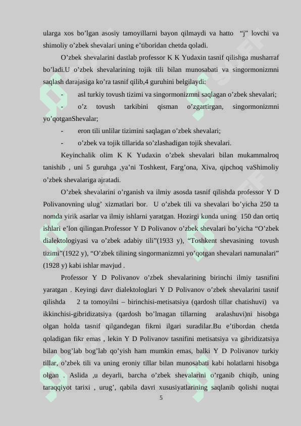 O’ZBEK TILINING DIALEKTAL LEKSIKASI. TALQIN VA MUNOSABAT 5