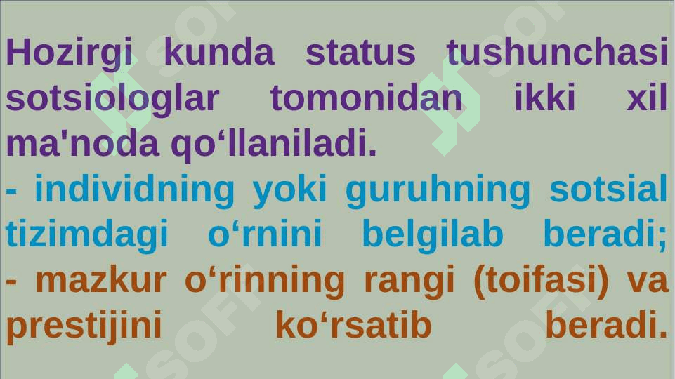 Sotsial status va rollar 3