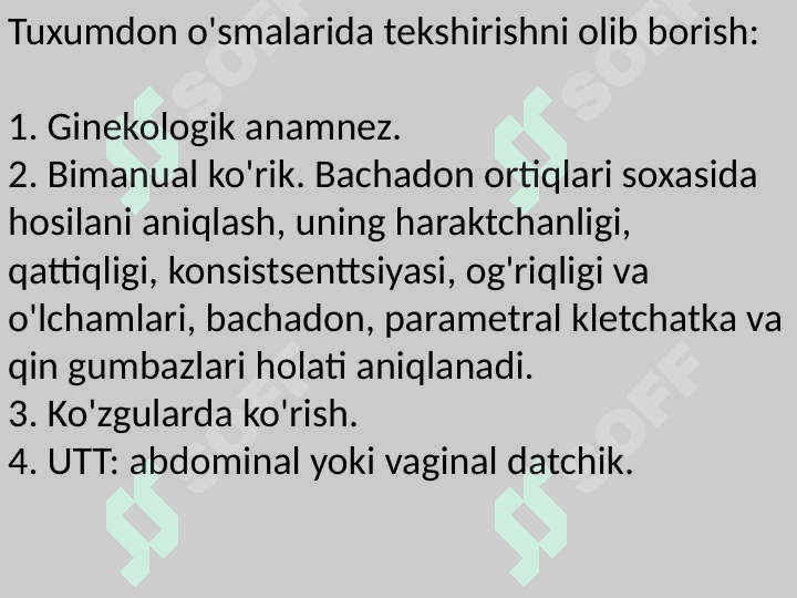 Tuxumdon o'smalari 3