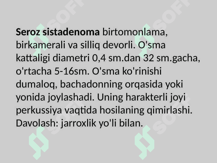 Tuxumdon o'smalari 5