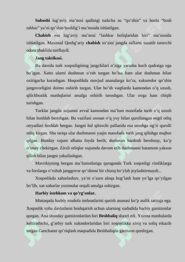 Turk va mo’g’il xalqlarining harbiy san`ati 7