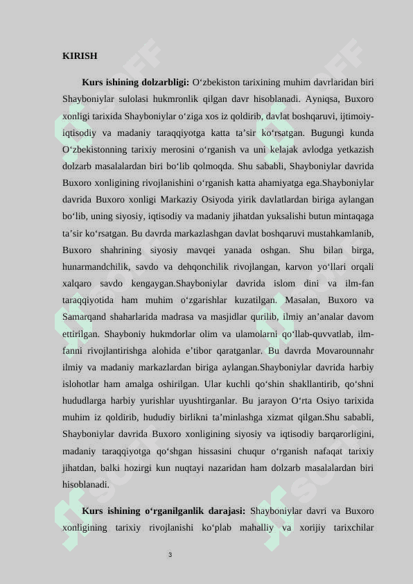 BUXORO XONLIGI SHAYBONIYLAR DAVRIDA 3