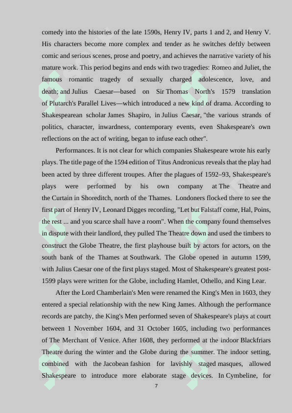 THEME:OPTIMISM OF W.SHAKESPEARE`S TRAGEDIES 7