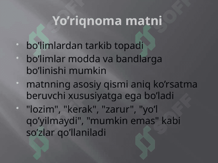 Tashkiliy hujjatlar turlari 5