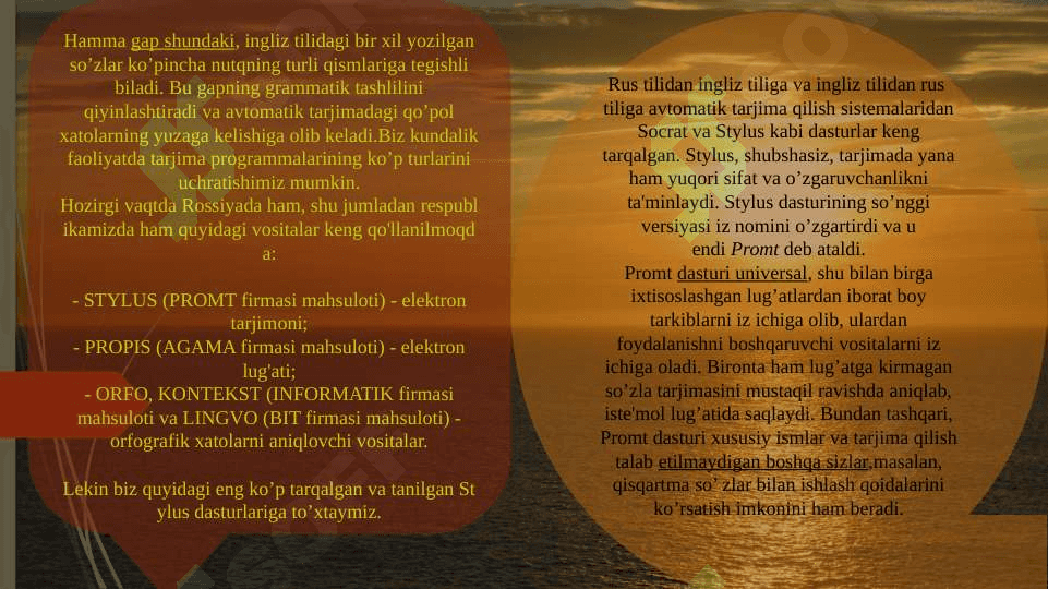 Tarjimon dasturalar foydalanish 4