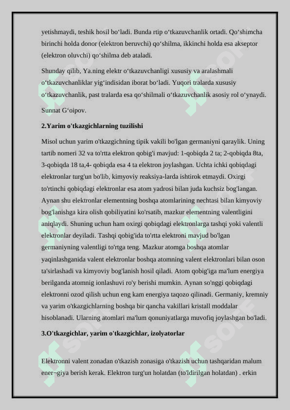 Yarimoʻtkazgich. 4