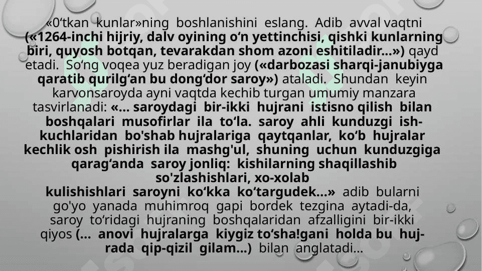Mavzu : BADIIY ASAR KOMPOZITSIYASI slayd 8