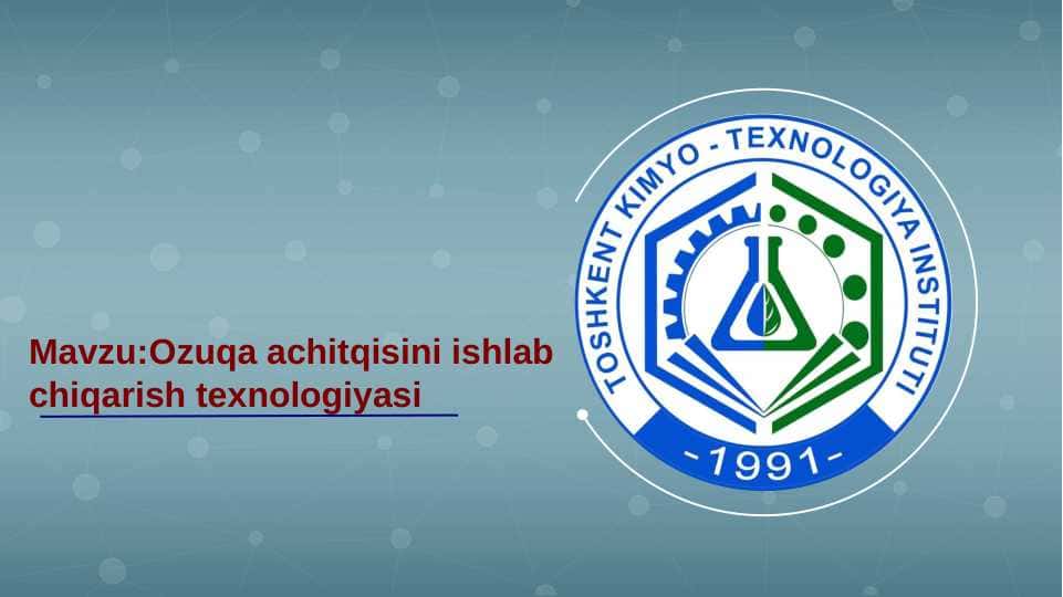 Ozuqa achitqisini ishlab chiqarish texnologiyasi