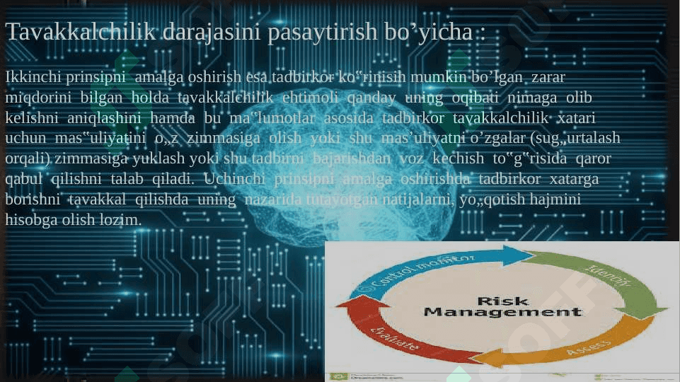 Biznes risklarni boshqarish 7