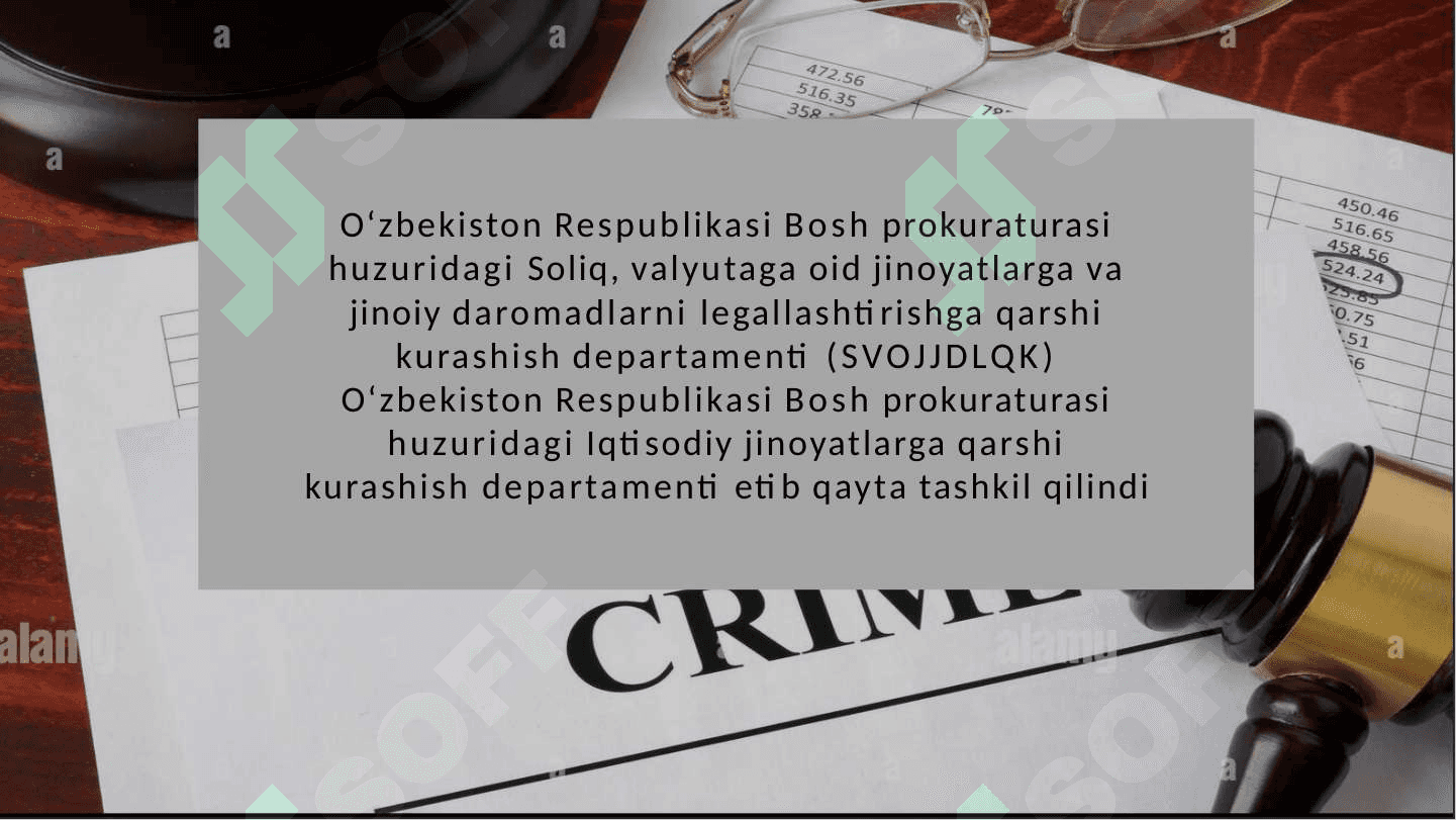 Iqtisodiy Jinoyatlarga Qarshi Kurashish Departamenti faoliyati 2