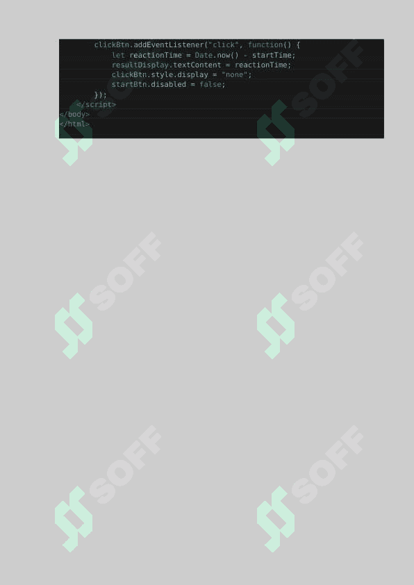 "Tezlik testi" o'yini. {HTML code} 2