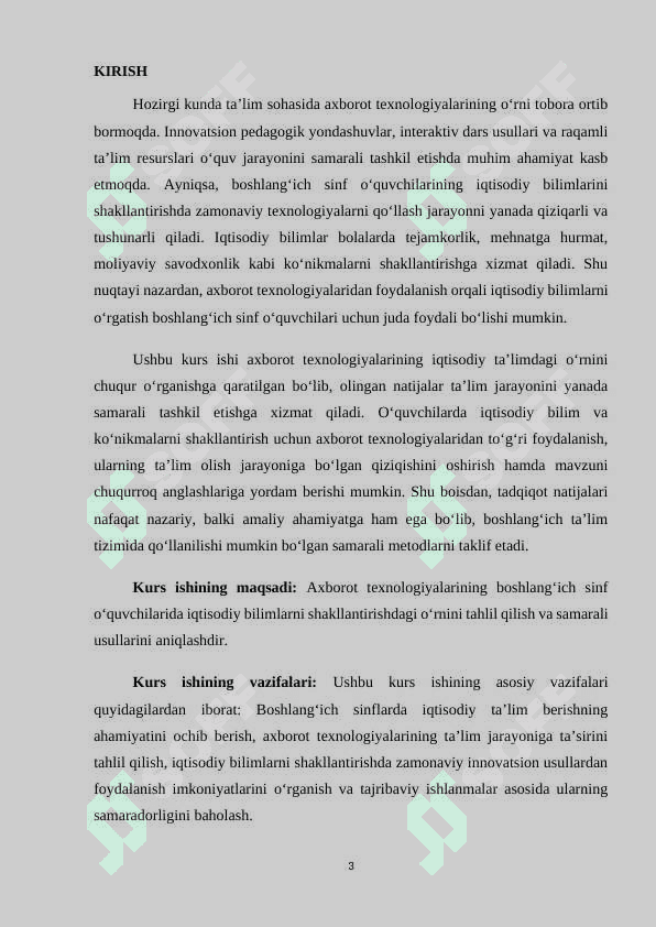 AXBOROT TEXNOLOGIYALARI – BOSHLANG‘ICH SINF O‘QUVCHILARIDA IQTISODIY BILIM VA FAOLIYATNI SHAKLLANTIRISH VOSITASI SIFATIDA 3