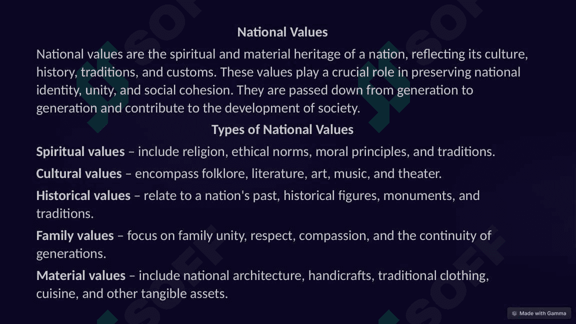 National values 2