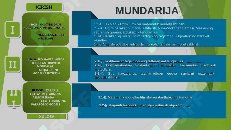 EKOLOGIK  JARAYONLARNING PARABOLIK  MODELLARI 3