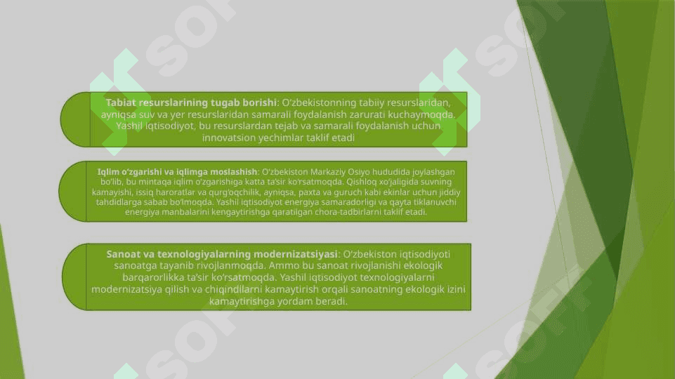 Yashil iqtisodiyotni moliyalash, kreditlash va sertifikatlashda amalga oshirilayotgan islohotlar 4