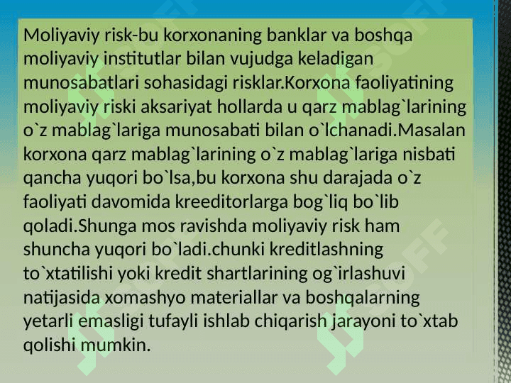 Moliyaviy risk 5