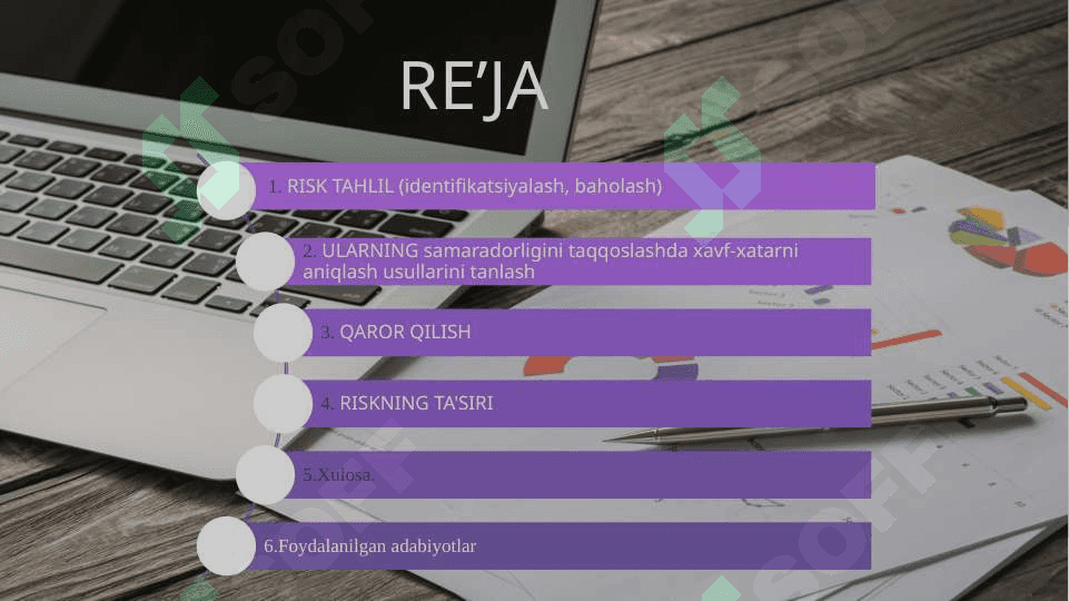 Risklarni miqdoriy baholash va uni aniqlash usullari 2