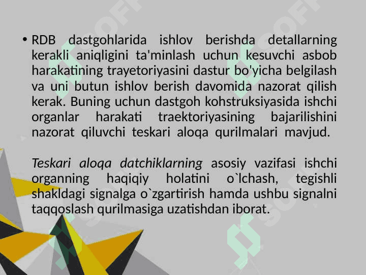 Teskari aloqa datchiklari 4